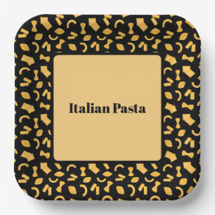 Italiaanse pasta papieren bordje