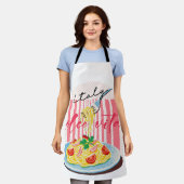 Italiaanse pastaspaghetti schort (Gedragen)
