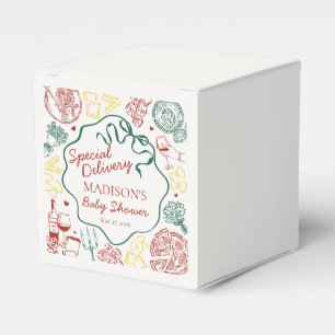 Italiaanse pastaspeciale baby shower bedankdoosjes