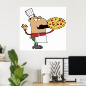 Italiaanse Pizza Chef Poster (Thuiskantoor)