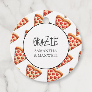 Italiaanse Pizza Engagement Party Bedankjes Labels
