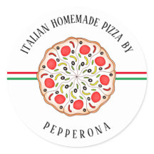 Italiaanse pizza gepersonaliseerde thuis bedrijf w