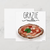 Italiaanse Pizza Grazie Mille Hartelijk dank (Voorkant / Achterkant)