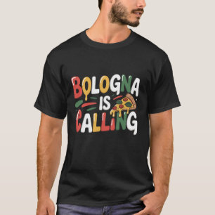 Italiaanse pizzaliefhebber Bologna roept grappig I T-shirt
