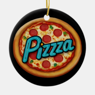 Italiaanse Pizzeria Pizza Keuken of Restaurant Ron Keramisch Ornament