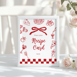 Italiaanse Plaats uw recept kaart Thats Amore them Poster