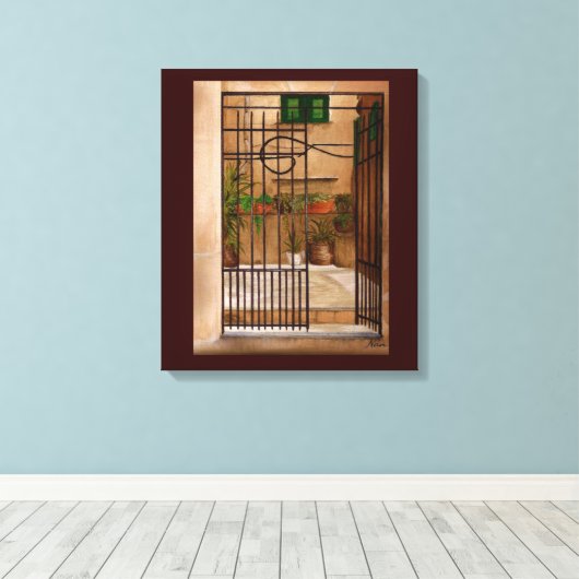 Italiaanse Poort Canvas Afdruk (Insitu (Houten vloer))