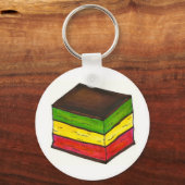 Italiaanse Rainbow Seven 7 Layer Kerstkoekje Sleutelhanger (Voorkant)