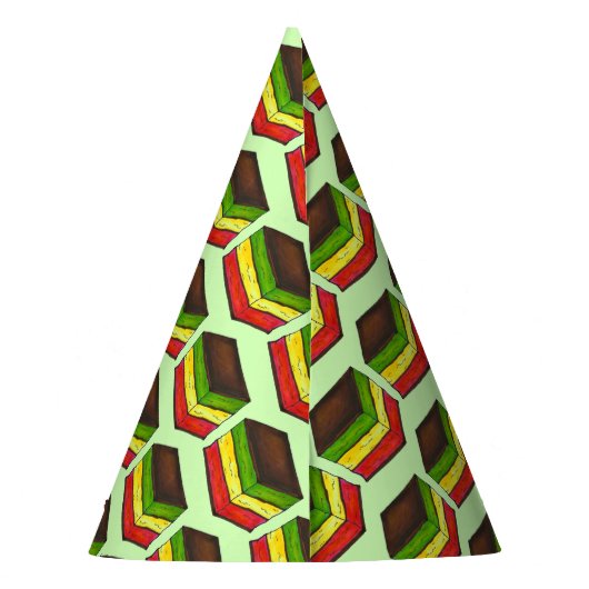 Italiaanse Rainbow Seven Layer Kerstmis Cookie met Feesthoedjes (Achterkant)