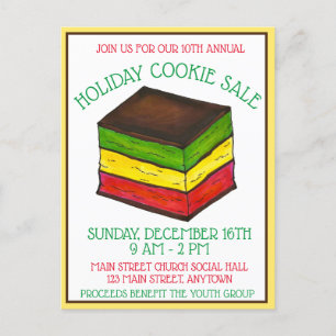 Italiaanse regenboogzeven 7-laagse feestdagen — wi uitnodiging briefkaart