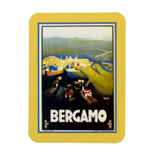  Italiaanse reis Bergamo uit 1920 Magneet