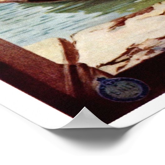 Italiaanse reis Lago d'Orta uit 1920 Poster (Hoek)