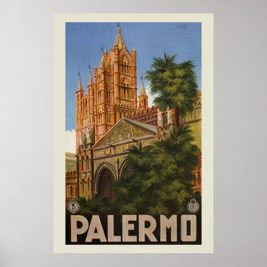 Italiaanse reis Palermo Sicilië Poster (Voorkant)