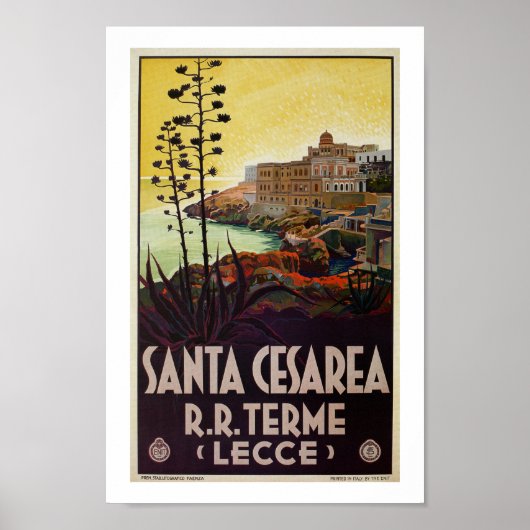  Italiaanse reis Santa Cesarea Terme Lecce Poster (Voorkant)