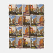 Italiaanse reisbestemming  retro  retro fleece deken (Voorkant)