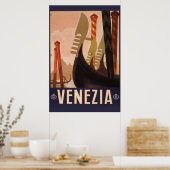 -Italiaanse reisbureau Venezia Poster (Keuken)