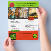 Italiaanse reisfotosjabloon flyer (Hand)