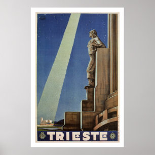Italiaanse reisposter Art Deco Trieste Poster