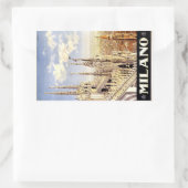 Italiaanse reisposter Milaan 1920 Rechthoekige Sticker (Tas)