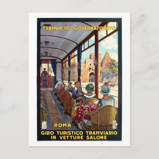  Italiaanse reisposter Rome 1920 Briefkaart (Voorkant)