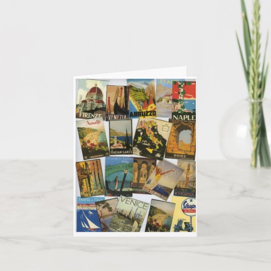  Italiaanse reisposters Collage Kaart (Voorkant)