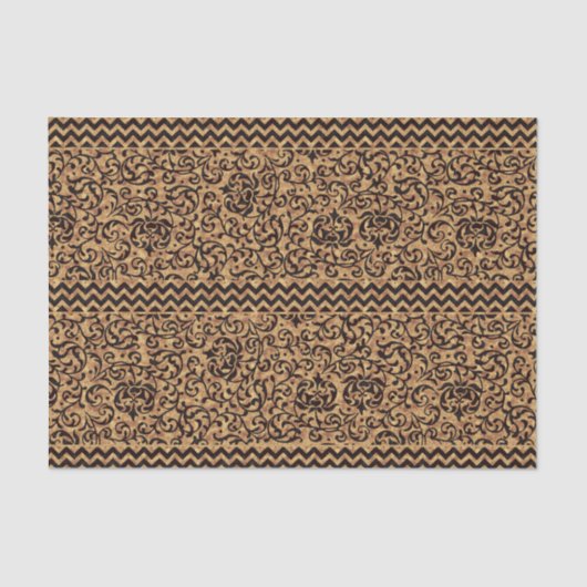 Italiaanse Renaissance gouden bloemmotief Tissuepapier (Voorkant)