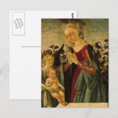Italiaanse Renaissance Madonna, Kind en Engel Briefkaart (Voorkant / Achterkant)