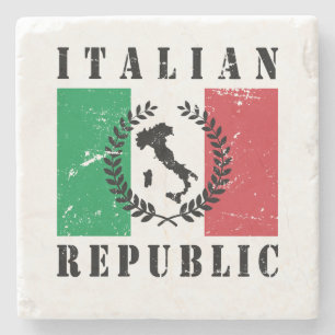 Italiaanse Republiek Stenen Onderzetter