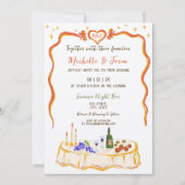 Italiaanse retro grillige leuke hand getekend boog kaart (Voorkant)