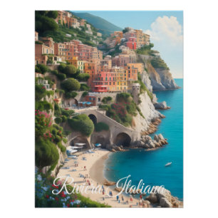 Italiaanse Rivièra Reisposter Perfect Poster