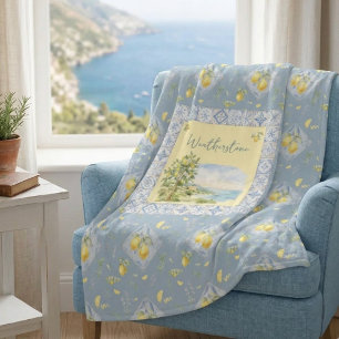 Italiaanse Rivièra Signature Studio Aquarel Bloese Fleece Deken