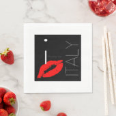 Italiaanse Rode Lipstick Kiss Servetten (Insitu)