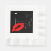 Italiaanse Rode Lipstick Kiss Servetten (Voorkant)