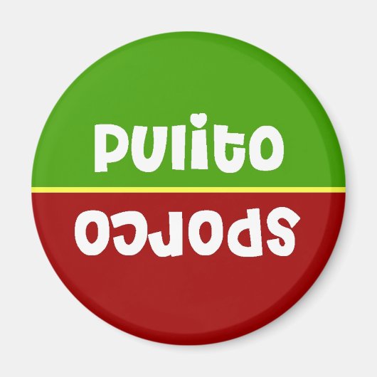 Italiaanse schone vuile vaatwasser magneet (Voorkant)