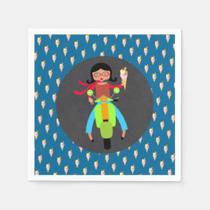 Italiaanse scooter Birthday Party Servet