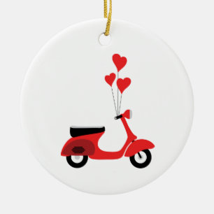 Italiaanse scooter keramisch ornament