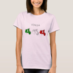 Italiaanse scooters Italiaanse vlag T-shirt