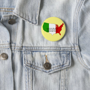 Italiaanse Siciliaanse patriot USA Map Ronde Button 5,7 Cm
