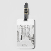 Italiaanse smalle straat bagagelabel (Voorkant (verticaal))