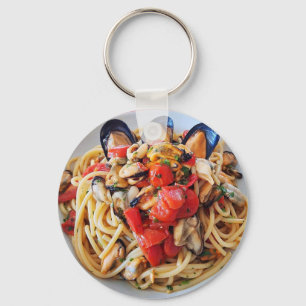 Italiaanse spaghetti met mosselen Sleutelhanger