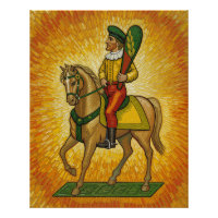 Italiaanse speelkaarten - Cavalier van Klaveren, S
