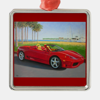 Italiaanse sportwagen metalen ornament