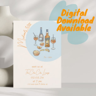 Italiaanse Spritz verjaardagsuitnodiging Kaart