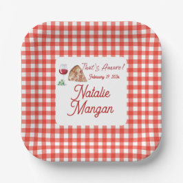 Italiaanse Stijl Amore 2 Bruidsmeisjesfeest Papieren Bordje