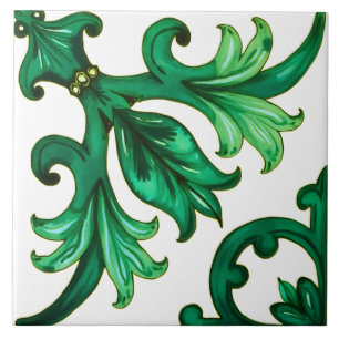 Italiaanse stijl, mozaïek, groen tegeltje