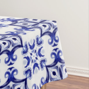 Italiaanse stijl, tegels, majolica all-over print tafelkleed
