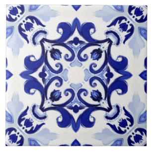 Italiaanse stijl, tegels, majolica All-Over Print Tegeltje