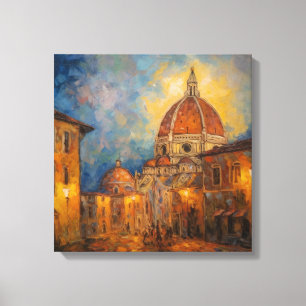Italiaanse straat Florence, Italië Reis Canvas Afdruk
