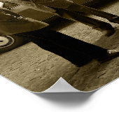 Italiaanse straatscene in poster sepia (Hoek)