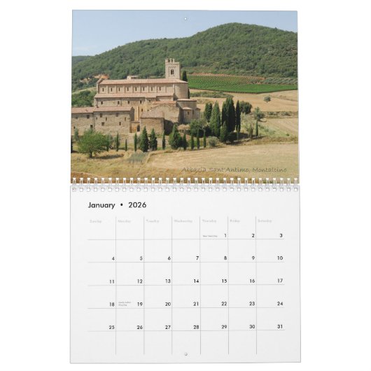 Italiaanse Summers-agenda Kalender (Jan 2026)